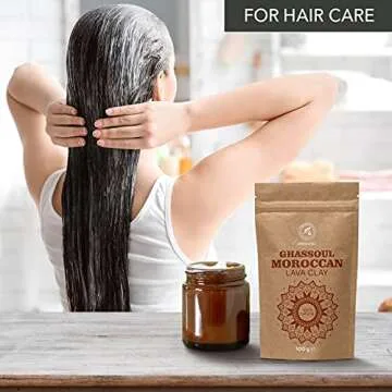 AROMATIKA Ghassoul Moroccan Lava Clay Powder 3.5 oz - 100g - Red Clay - Pure Moroccan Ghassoul - Rhassoul Clay for Face, Hair, Body - Red Cosmetic Clay Powder