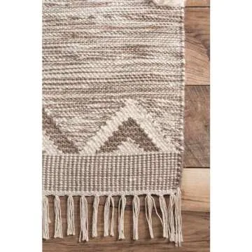 nuLOOM Savannah Moroccan Wool Area Rug 5x8 Beige