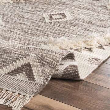 nuLOOM Savannah Moroccan Wool Area Rug 5x8 Beige