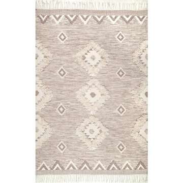 nuLOOM Savannah Moroccan Wool Area Rug 5x8 Beige