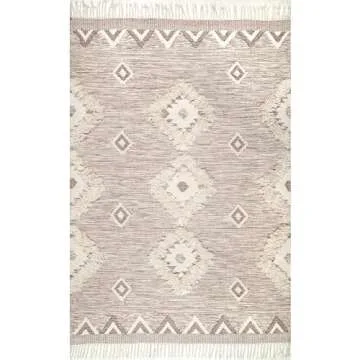 nuLOOM Savannah Moroccan Wool Area Rug 5x8 Beige