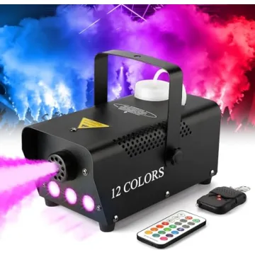 Fog Machine with LED Lights - 3-Stage Lighting for Events