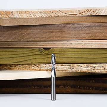 SpeTool Spiral Upcut Router Bit 1/4 inch Shank 1/4 inch Cutting Diameter Solid Carbide End Mill CNC Rourer Bits for Woodworking Wood Carving Tool