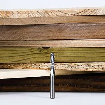 SpeTool Spiral Upcut Router Bit 1/4 inch Shank 1/4 inch Cutting Diameter Solid Carbide End Mill CNC Rourer Bits for Woodworking Wood Carving Tool