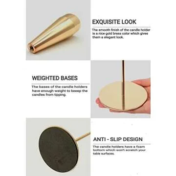 Elegant Legiolia Candle Holder Set for Taper Candles