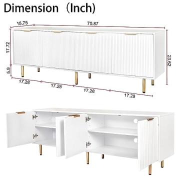 Elegant Furnicare TV Stand for 80 Inch TV - Modern Design