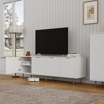 Elegant Furnicare TV Stand for 80 Inch TV - Modern Design
