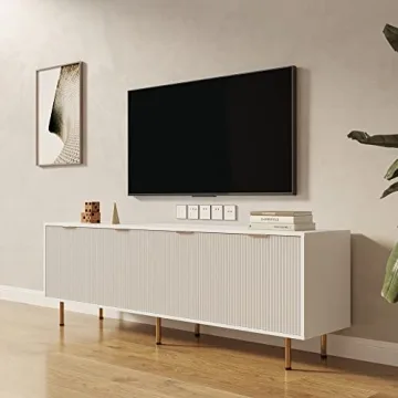 Elegant Furnicare TV Stand for 80 Inch TV - Modern Design