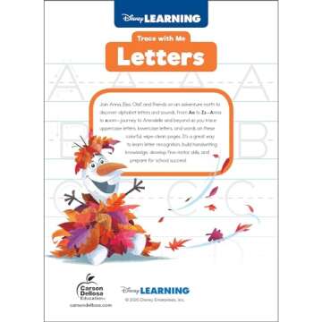Disney Learning Frozen 2 Trace With Me Letters Tracing Books for Kids Ages 3-5, Preschool Upper- and Lowercase Letter Tracing Wipe Clean Workbook, Dry Erase Handwriting Practice Book for Kids, Pre K +