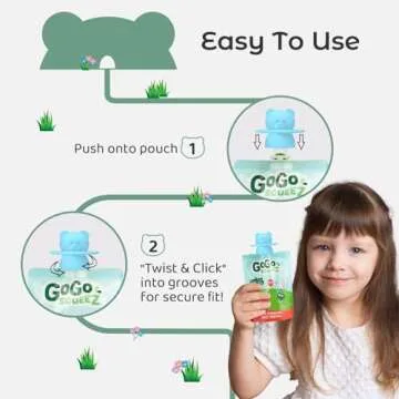 Giichen Food Pouch Toppers for Toddlers - Spill-Free Feeding