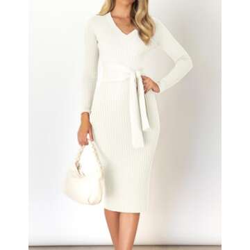 Stylish ZESICA Spring Sweater Dress for Any Occasion