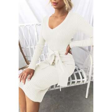 Stylish ZESICA Spring Sweater Dress for Any Occasion