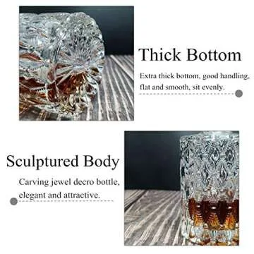 LINALL Bitters Bottle - Jewel Bitter Bottle For Cocktail, 6oz / 175ml, Glass Dahs Bottle With Gold Plated Cork Dasher Top - DSBT0011 (1, Gold)