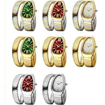 Elegant KLSKLYL Dress Snake Shape Bracelet Women Watch