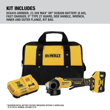 DEWALT 20V MAX XR Angle Grinder Kit Power Detect Technology