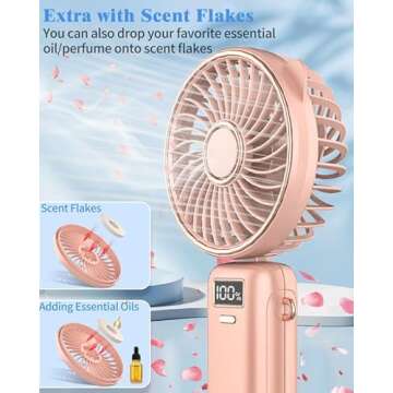 Handheld Portable Cooling Fan with LED Display