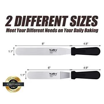 Walfos Icing Spatula Set - Durable Kitchen Tool for Baking