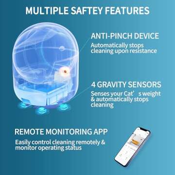 Self Cleaning Cat Litter Box with Smart Features for Easy Use and Odor Control