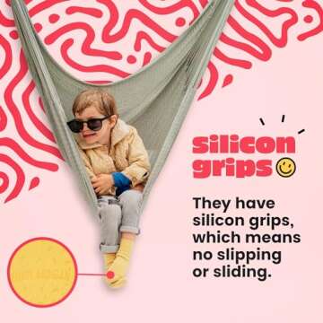 Foot Cardigan Kids Organic Cotton Socks - Non Slip Grip Socks for Toddlers, Boys & Girls - 5 Pairs of Comfy Crew Socks (2-14 Year Olds) - AS SEEN ON SHARK TANK