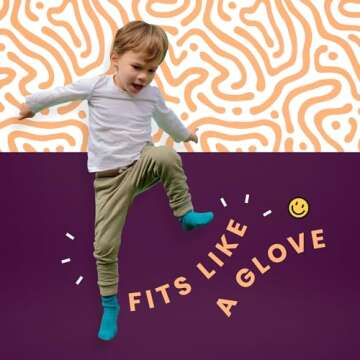 Foot Cardigan Kids Organic Cotton Socks - Non Slip Grip Socks for Toddlers, Boys & Girls - 5 Pairs of Comfy Crew Socks (2-14 Year Olds) - AS SEEN ON SHARK TANK