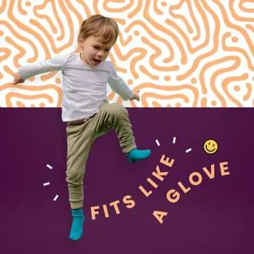 Foot Cardigan Kids Organic Cotton Socks - Non Slip Grip Socks for Toddlers, Boys & Girls - 5 Pairs of Comfy Crew Socks (2-14 Year Olds) - AS SEEN ON SHARK TANK