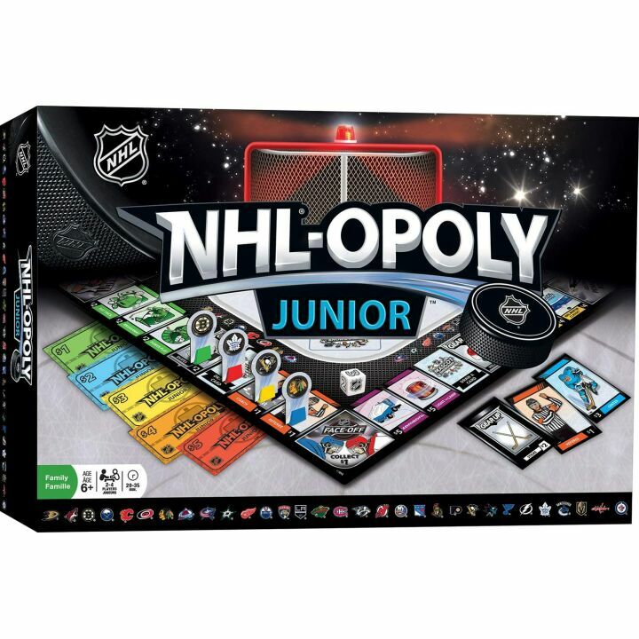NHL Opoly Junior Board Game for Kids Ages 6+