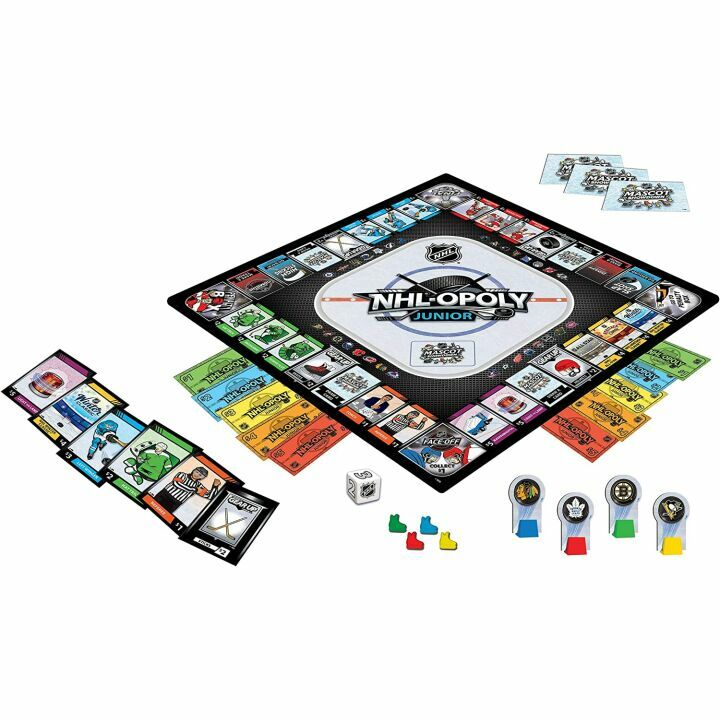 NHL Opoly Junior Board Game for Kids Ages 6+