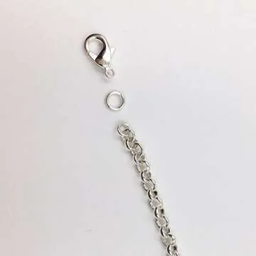 Dcatcher Rolo Chain Curb Chain Necklace Bulk Cable 11 Yards 3.2mm for Jewelry Making (Silver)