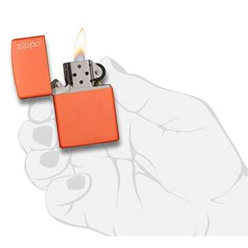 Buy Zippo Classic Orange Matte Pocket Lighter Online