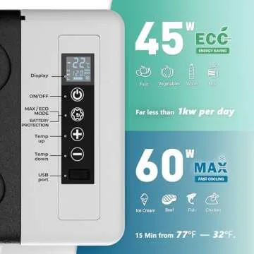 EUHOMY 19QT Portable Refrigerator, APP Control, Car Fridge