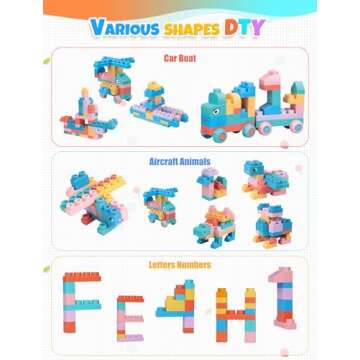 Soft Building Block Sets for Toddler Aged 2 3 4 5 6 Years Old.Preschool Toy for Early Childhood Education and I-Interactive.Toddler Block Toys with 101 Pcs and Storage Bag.Gift Ideas for Kids Age 18M+