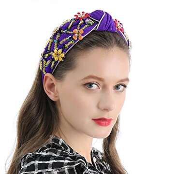 QIANXUAN Diamond Rhinestone Headbands - Comfortable & Stylish Hair Accessories