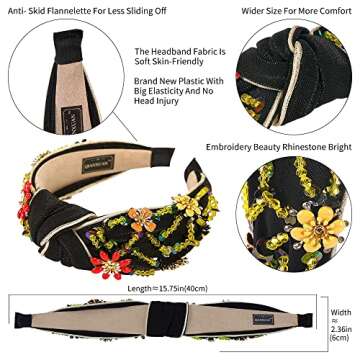 Stylish QIANXUAN Rhinestone Headbands for Women