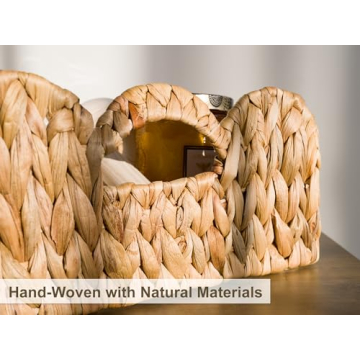 StorageWorks Scalloped Wicker Basket Set for Home Organizing