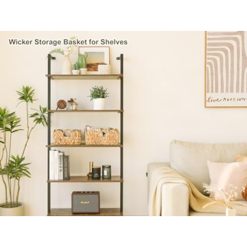 StorageWorks Scalloped Wicker Basket Set for Home Organizing