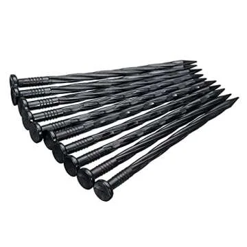 COBARYEN Plastic Landscape Anchoring Spikes 25 Pcs 8 Inch Nylon Spiral Landscape Spikes for Yard, Garden Lawn, Weed Barriers, Artificial Turf, Tent
