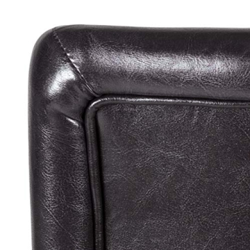 Brown Faux Leather Counter Height Bar Stools 24"