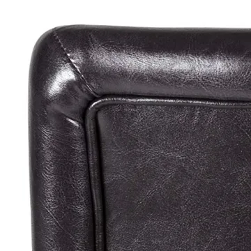 Brown Faux Leather Counter Height Bar Stools 24"