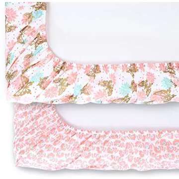 The Peanutshell 2 Pack Changing Pad Covers for Girls