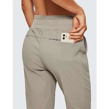 CRZ YOGA Women's High Waisted Joggers for Hiking
