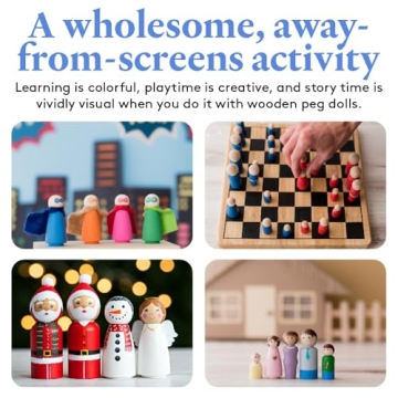 Craft Quality Wooden Peg Dolls - Perfect for All Ages