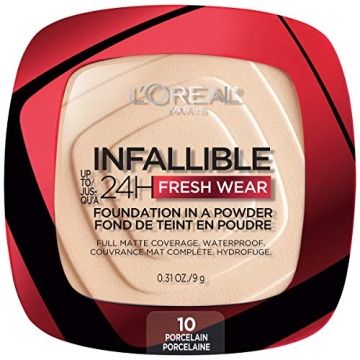 L'Oreal Paris Makeup Infallible Fresh Wear Powder Foundation - Waterproof and Long-lasting