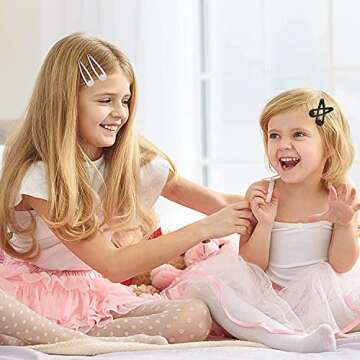 60 Pcs Snap Hair Clips with Storage Box, 2 Inch No Slip Metal Hair Clips Barrettes for Styling, Hair Pins Accessories for Toddlers, Girls, Kids, Teens, Women(Gold, Silver, Black)