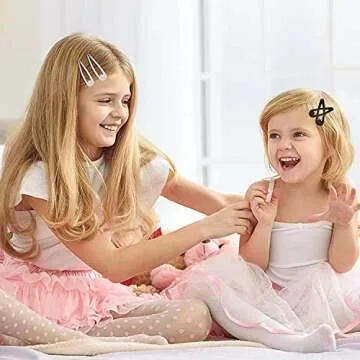 60 Pcs Snap Hair Clips with Storage Box, 2 Inch No Slip Metal Hair Clips Barrettes for Styling, Hair Pins Accessories for Toddlers, Girls, Kids, Teens, Women(Gold, Silver, Black)