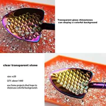 Genie Crystal ss10 Transparent Glass Rhinestones Flatback, 50 Gross 2.8 mm Unfoiled Clear Flat Back Crystals Stones for DIY Crafts, Tumblers, Shoes