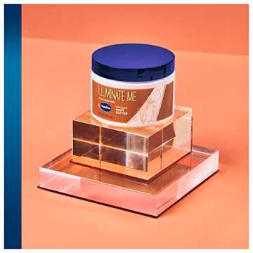 Vaseline Illuminate Me Shimmering Body Oil Created for Melanin Rich Skin & Illuminate Me Body Butter Whipped Body Butter Created For Melanin Rich Skin Provides 11 oz
