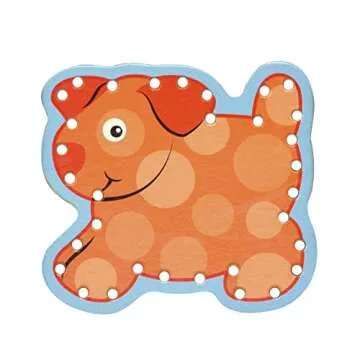 Melissa & Doug Alphabet Wooden Lacing Cards With Double-Sided Panels and Matching Laces Fine Motor Skills Threading Cards, Sewing For Preschoolers And Kids Ages 3+