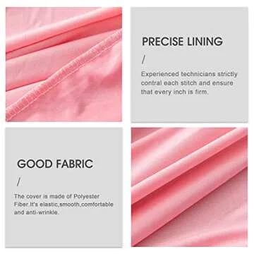 Mingyit 2 Pack Spandex Table Cover Fitted Rectangular Tablecloth Stretchable Fabric Tablecloth for Party, Banquet, Wedding and Events (6FT, Pink)