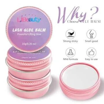 Libeauty Lash Lift Glue Balm Lash Lift Adhesive Strong Sticky Fruit Flavor Eyelash & Eyebrow Perm Gl...