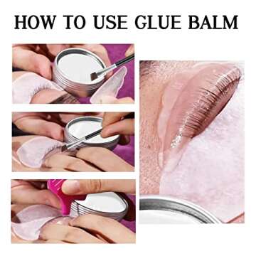 Libeauty Lash Lift Glue Balm Lash Lift Adhesive Strong Sticky Fruit Flavor Eyelash & Eyebrow Perm Glue Balm Brow Lamination Gel